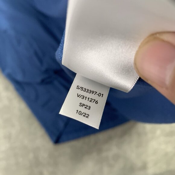 Athleta Air Out Cinch Shirt Womens XL Blue Top Open Back Workout Gym Athleisure - Picture 6 of 8